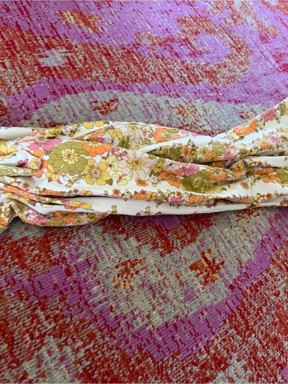 Show Me Your MuMu Floral Zip Front Sleeveless Jumpsuit in Pink & Gold - Picture 3 of 4